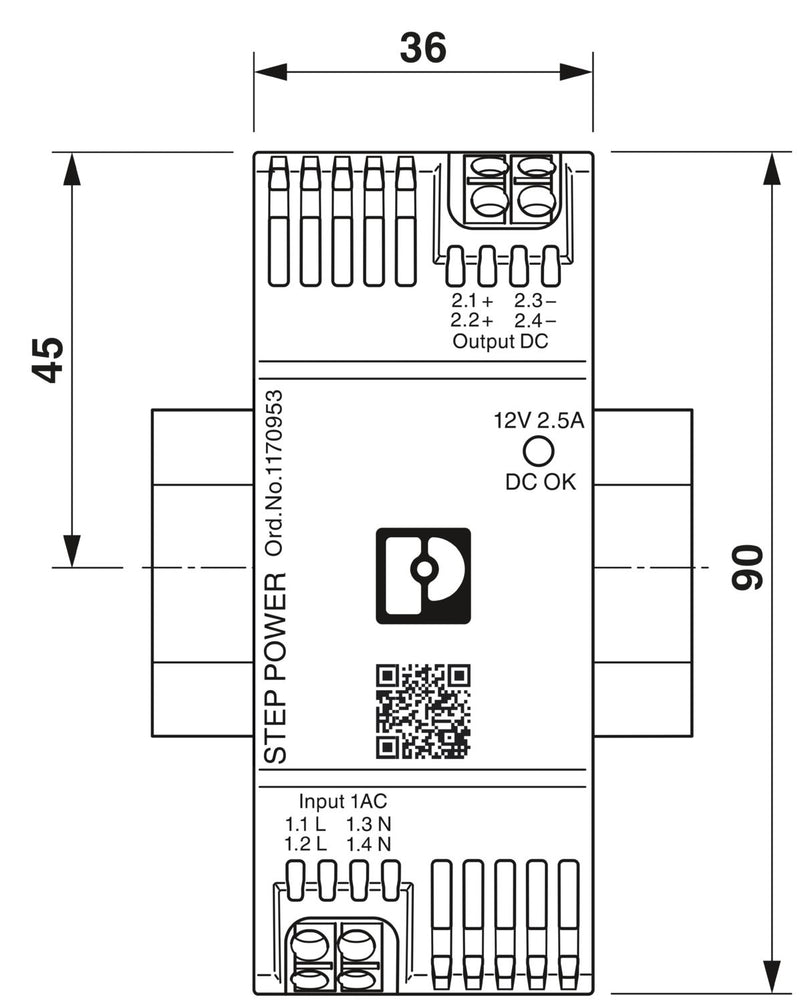 STEP3-PS/1AC/12DC/2.5/PT - Alimentatore